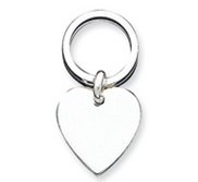 Engravable Sterling Silver Keychain