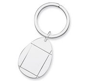 Engravable Sterling Silver Keychain