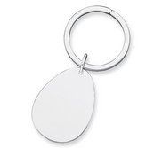 Engravable Sterling Silver Keychain