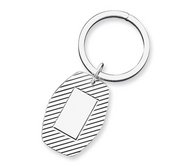 Engravable Sterling Silver Keychain