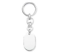 Engravable Sterling Silver Keychain