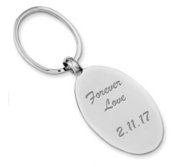 Engravable Sterling Silver Keychain