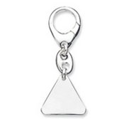 Engravable Sterling Silver Keychain