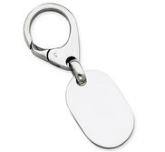 Engravable Sterling Silver Keychain