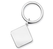 Engravable Sterling Silver Keychain