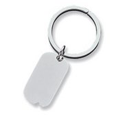 Engravable Sterling Silver Keychain