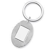 Engravable Sterling Silver Keychain