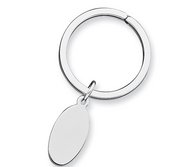 Engravable Sterling Silver Keychain