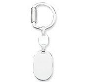 Engravable Sterling Silver Keychain