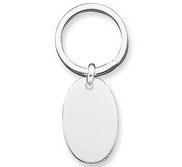 Engravable Sterling Silver Keychain