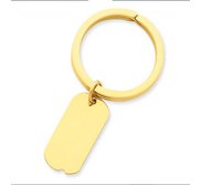 Engravable Dog Tag Key Chain