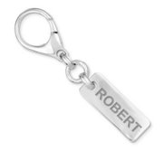 Engravable Sterling Silver Keychain