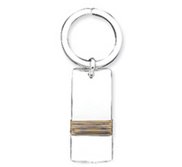 Engravable Sterling Silver Keychain with Vermeil Plating