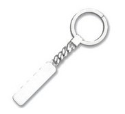 Engravable Sterling Silver Keychain