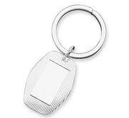 Engravable Sterling Silver Keychain