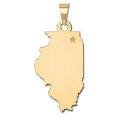 Personalized Illinois Pendant or Charm