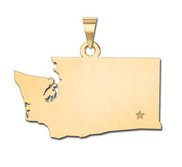 Personalized Washington Pendant or Charm