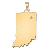 Personalized Indiana Pendant or Charm