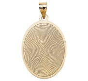 Custom Fingerprint Oval Charm or Pendant