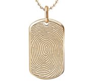 Custom Fingerprint Dog Tag Charm or Pendant