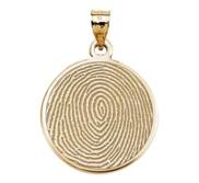 Custom Fingerprint Round Charm or Pendant