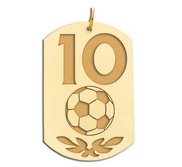 Personalized Soccer Number Dog Tag Pendant