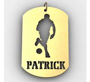 Personalized Basketball Name Dog Tag Cut Out Pendant