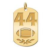 Personalized Football Number Dog Tag Pendant