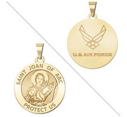 Saint Joan of Arc Doubledside AIR FORCE Religious Medal  EXCLUSIVE 