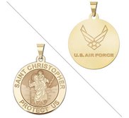 Saint Christopher Doubledside AIR FORCE Religious Medal  EXCLUSIVE 