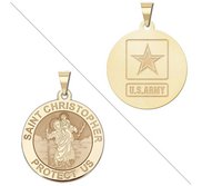 Saint Christopher Doubledside ARMY Religious Medal  EXCLUSIVE 