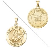 Saint Joan of Arc Doubledside NAVY Religious Medal  EXCLUSIVE 