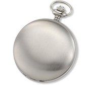 Charles Hubert Paris Stainless Steel Satin Finish Hunter Case Mechanical Pocket Watch