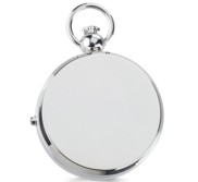 Charles Hubert Double Engraving Quartz Photo Pocket Watch