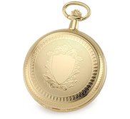 Charles Hubert Gold Tone Two Photo Pocket Watch