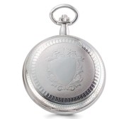 Charles Hubert Chrome Tone Two Photo Pocket Watch