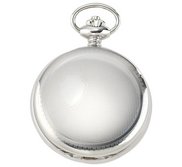 Charles Hubert Paris Stainless Steel Hunter Case Mechanical Pocket Watch