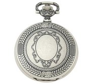 Charles Hubert Paris Antique Chrome Finish Hunter Case Mechanical Pocket Watch