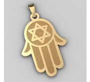 Hamsa Pendant w  Star of David Symbol