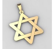  Star of David  Cut Out Pendant