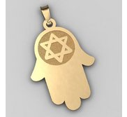 Hamsa Pendant w  Star of David Symbol