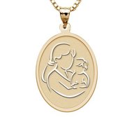 Mother and Son   Oval Pendant