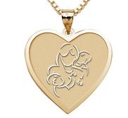 Mother with Two Sons   Heart Pendant