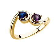 Mother s Ring with Two Birthstones