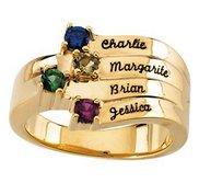 4 Stone Mother s Personalized Ring