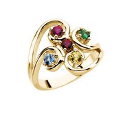 Mother s Ring with Five Birthstones