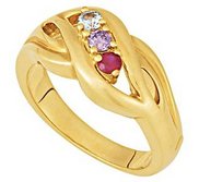 Three Birthstones Mother s Ring