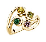 Mother s Ring with Four Birthstones