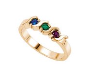 Mother s Ring with Three Birthstones