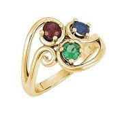 Mother s Ring with Three Birthstones